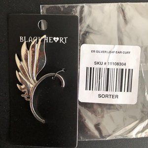 Blackheart Silver Leaf Ear Cuff Hot Topic